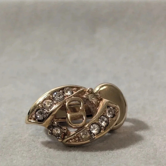 Christian Dior Gold  & Crystal Earrings - Picture 8 of 10